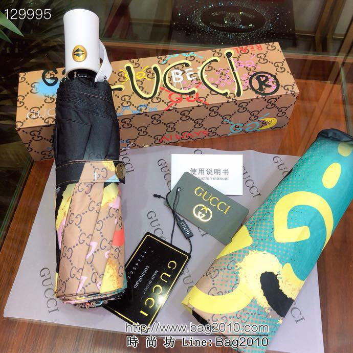 GUCCI古馳 原單品質 強烈推薦時尚單品 抽象字母 驚豔款 亞太專櫃最新款 全自動UV晴雨傘  sll1012